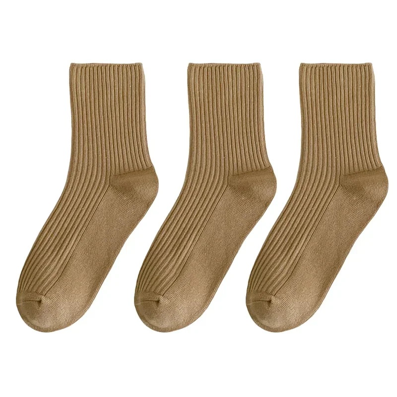 handmade Lot Winter women Socks Cotton Warm Retro Crew Tube Coffee Loose Korean Long Cute Fashion Hajuruku Black White Thermal 