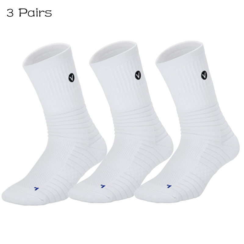  Men Socks Compression Stockings Breathable Cotton Basketball Wicking Sports Tube Elastic Socks Moisture Sport High Socks 