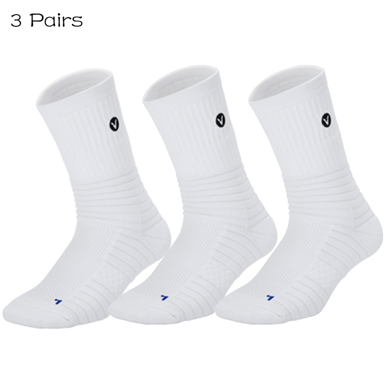  Men Socks Compression Stockings Breathable Cotton Basketball Wicking Sports Tube Elastic Socks Moisture Sport High Socks 