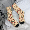custom printing Old School Tattoo Beige Socks Male women Autumn Stockings 