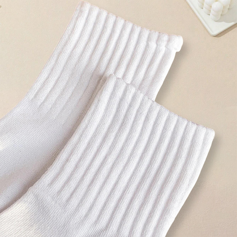 bespoke boxes women Pure White Quarter Socks Fashionable Simple Versatile Socks Antibacterial Breathable Comfortable Casual 