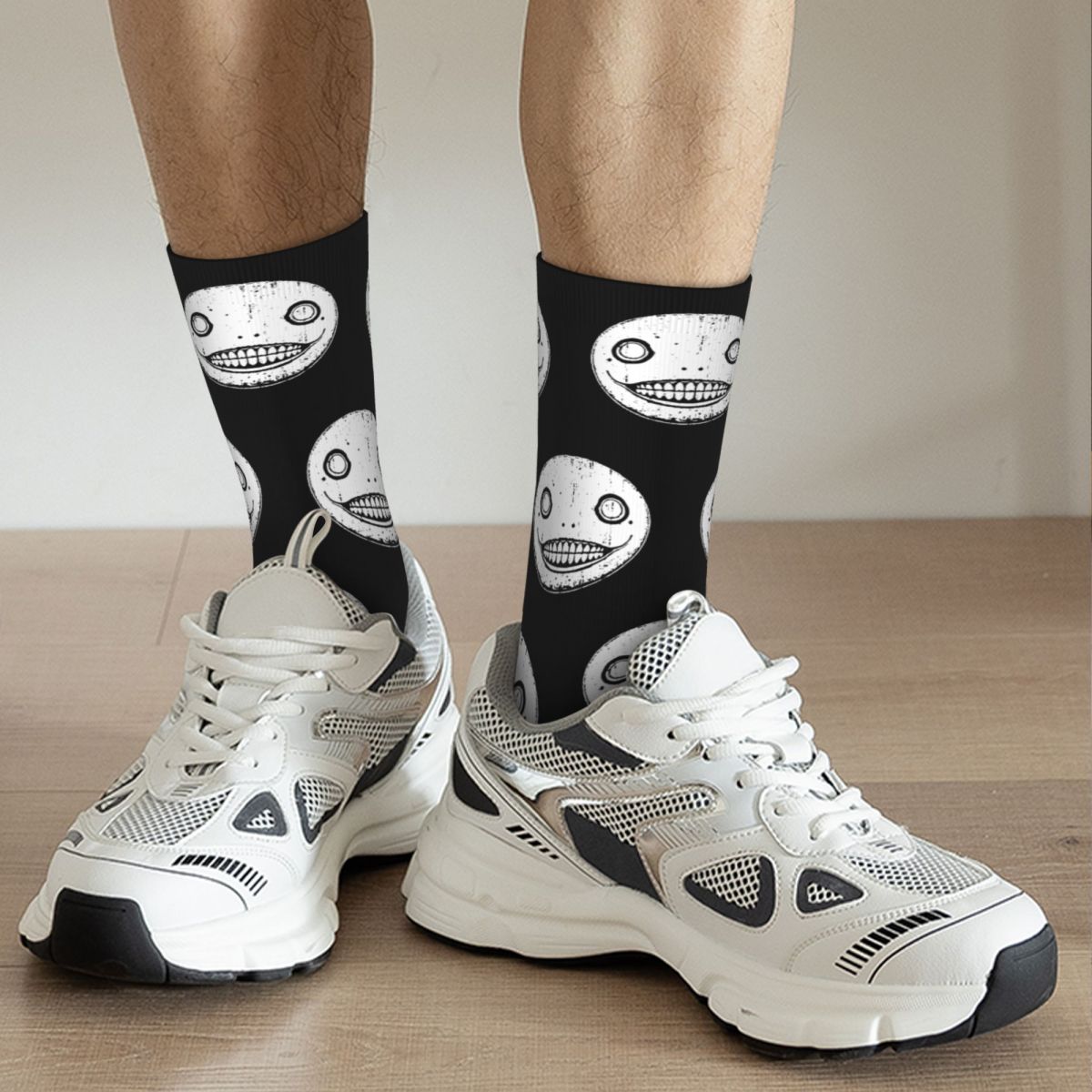  Cool Emil Nier Replicant Automata Gestalt Game Basketball Socks Polyester Crew Socks for Women Men 