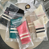 Size Customization women Socks Fashion Autumn New Novelty Candy Color Cotton Sports Crew Socks For Girls Preppy Style Striped 
