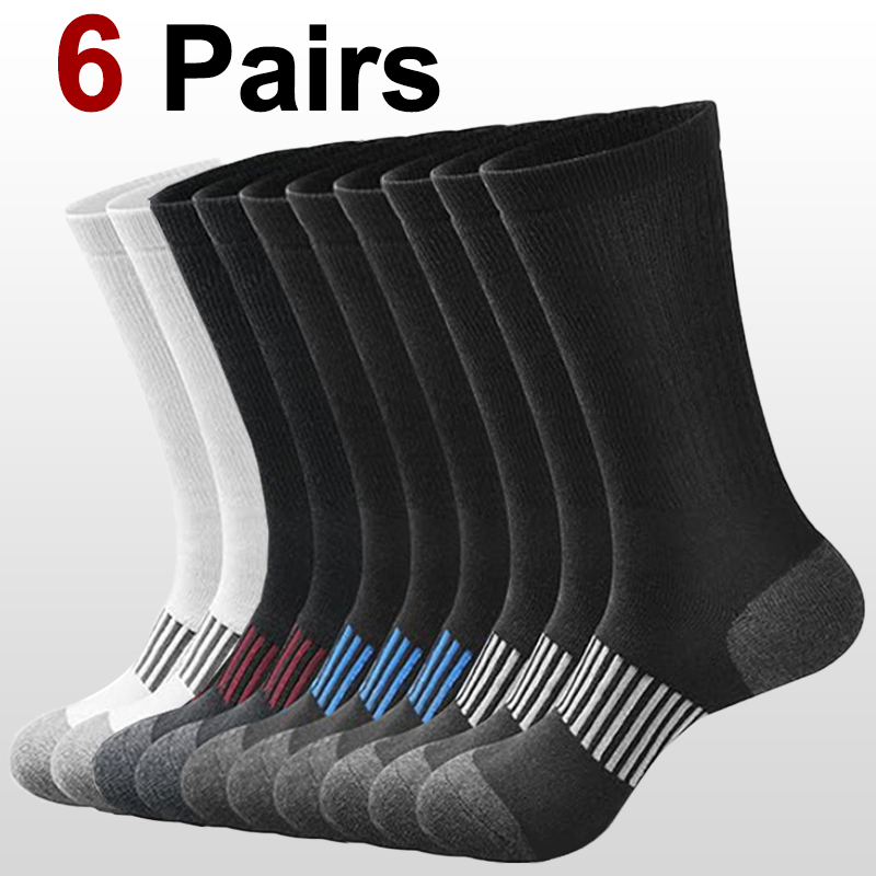  of Sports Socks Breathable Silicone Anti slip Dot Socks Football Socks Men's Mid calf Socks Basketball Yoga 
