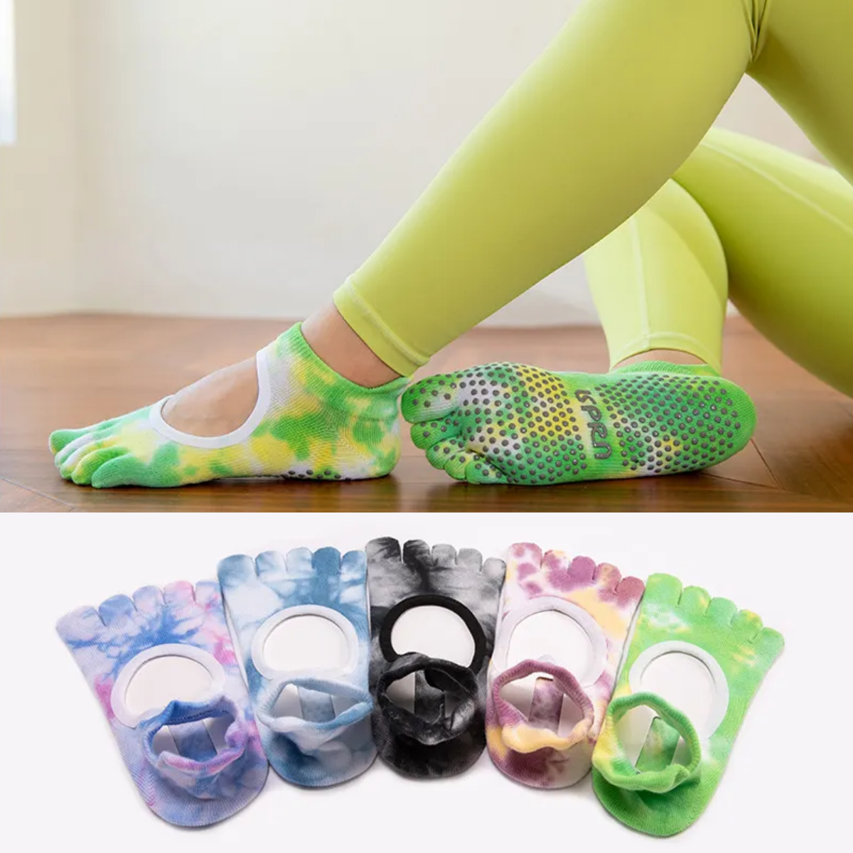 Better Price Professional Pilates Socks women Silicone Anti slip Gym Yoga Socks Cotton Breathable Five Toes Indoor Floor Dance 