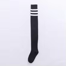 Good Value Cosplay Striped Knee high Sports Socks Uniform Velvet Over the knee Stockings women s Slimming Thigh Silk Sunscreen 