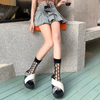 Inventory Management women Beggar Hole Socks Korean Version of The Trend Pile Socks Couples Middle Tube Socks Cotton Ins Street 