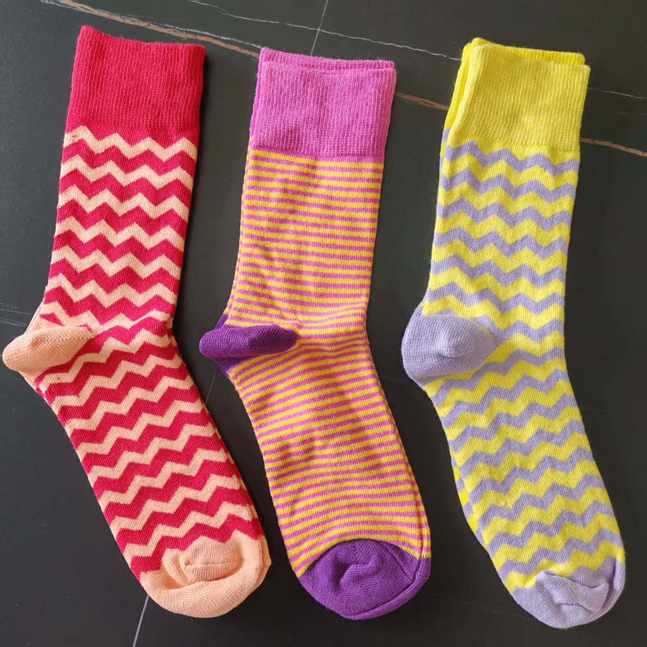 small batch orders Wave Stripes Cotton Socks women Solid Color Ankle Boot Styling Harajuku Christmas Girlfriend Gift Pink 