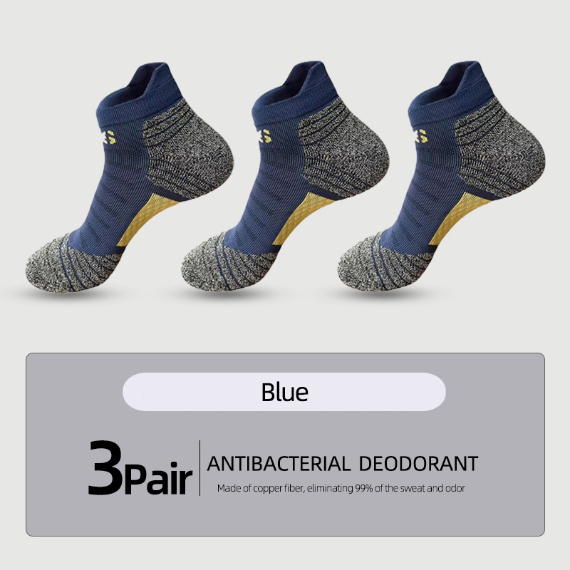  Cycling Bicycle Basketball Sports Socks for Men Nano Copper Fiber Deodorant Antibacterial Sock Running Climbing 