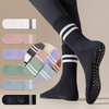 quick delivery Yoga Socks For women Non slip Silicone Pilates Sport Socks Stripe Professional Fitness Mid tube Dance Ballet 