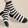 ODM women Striped Patterned Socks Fashionable Minimalist Creative Socks Comfortable Breathable Casual Mid Length 