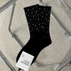 private consumption womens Socks Embellished Little Rhinestone Cluster Crew 