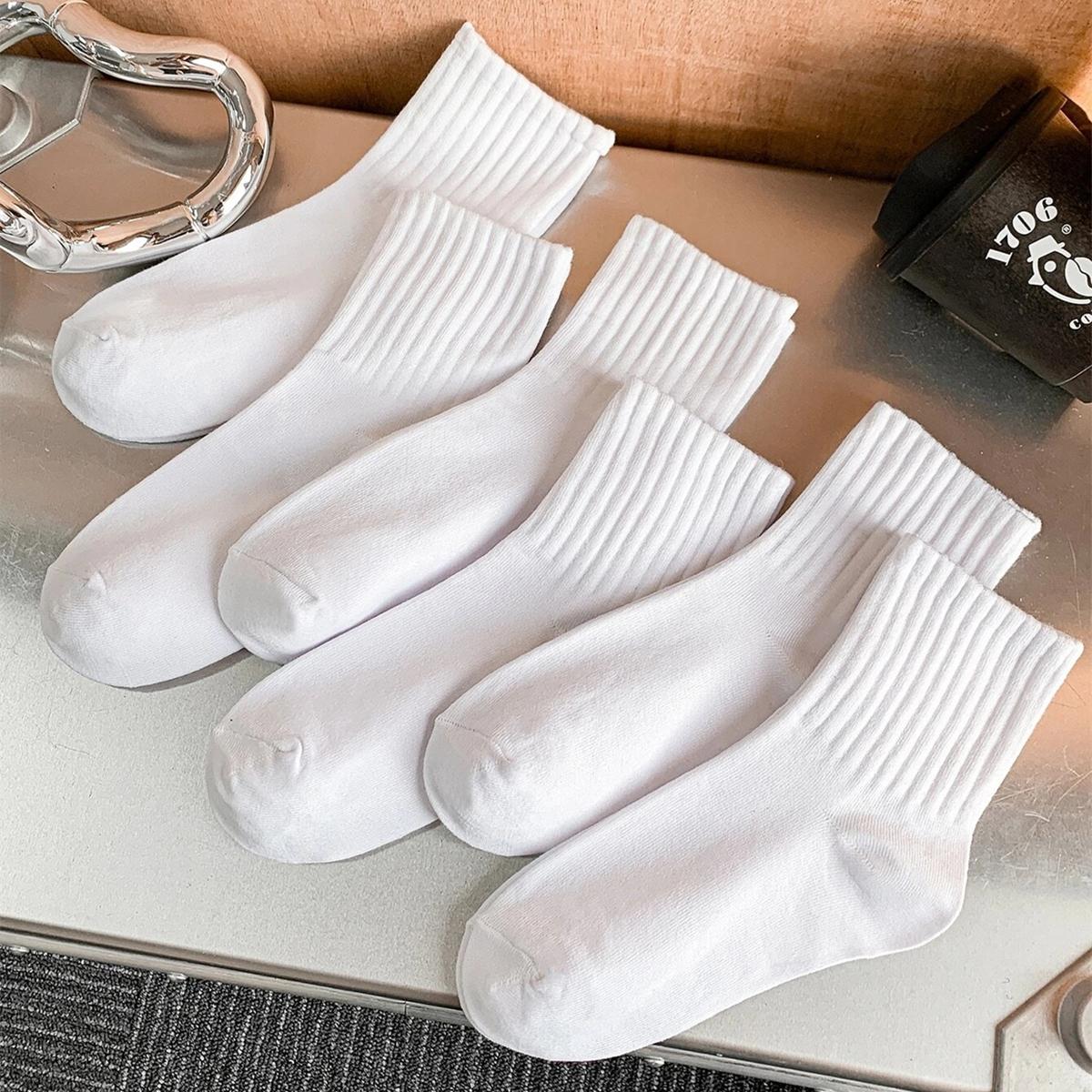 New Product Unisex Casual Socks Solid Fashion Versatile Socks Breathable Comfy Crew Sock Casual Sports Socks For 