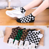 Hot Product Funky Harajuku women Checkerboard Socks Geometric Checkered Low Tube Short Hip Hop Cotton Streetwear Crew Ankle 