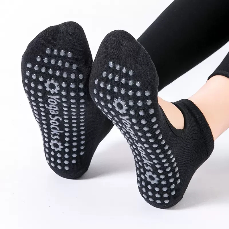 customized solutions High Quality Women Yoga Socks Anti Slip Breathable Backless Pilates Socks Ankle Ladies Ballet Dance Sports