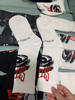 Size Customization Real Pics One Black White Socks Men Women Basketball Socks 
