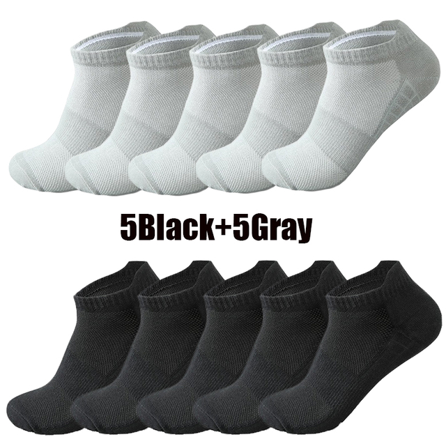 Private Label ‌ Men's Running Short Socks Athletic Quick Dry Breathable Mesh Sports Ankle Socks Lightweight Comfort Anti Odor 