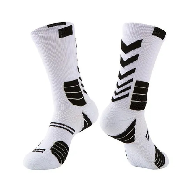 Basketball Socks Men′s MID-Crew Anti-Slip Moisture-Wicking Terry Cushion New Comfort Sports Socks Team Socks