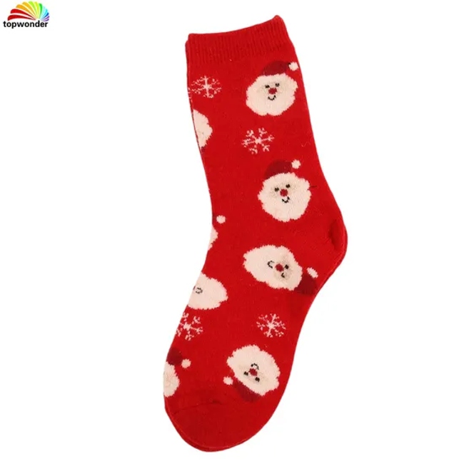 Customize and Wholesale All Sorts of Thick Thermal Cozy Winter X-Man Christmas Wool Sock in Many Designs, Colors and Sizes