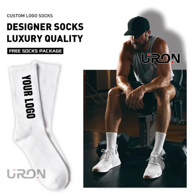 High Quality Custom Men Crew Socks Fashion Street White Crew Socks