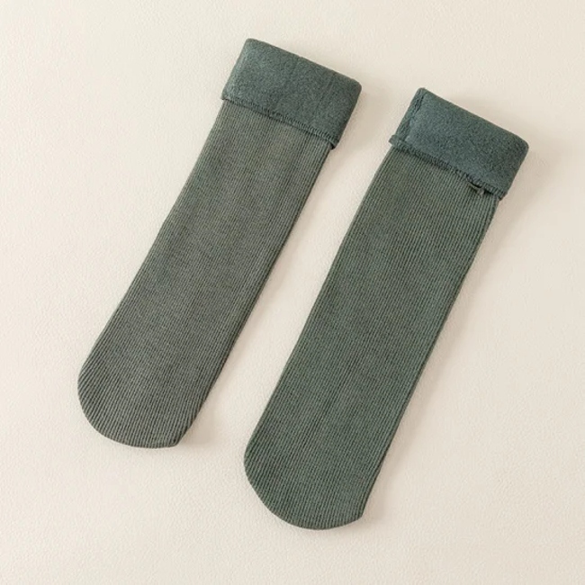 Warm Faux Cashmere Padded Thickened Snow Women Men Socks