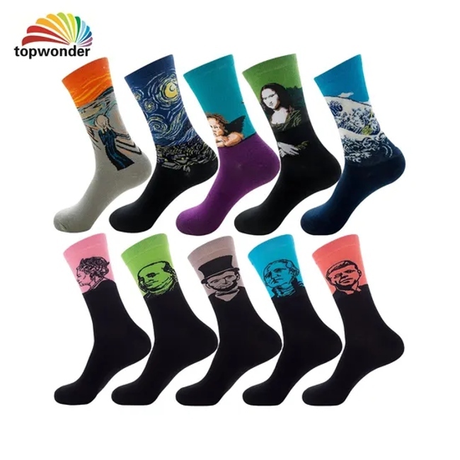 Wholesale and Customize All Designs of Fashion Knee High Sock Dress Sock Crew Sock for Men Women and Kids