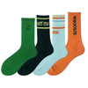 2024 Jacquard Embroidered Socks Customized Cross Border Men′s and Women′s Trendy Sports MID Length Cotton Socks Customized Logo Text