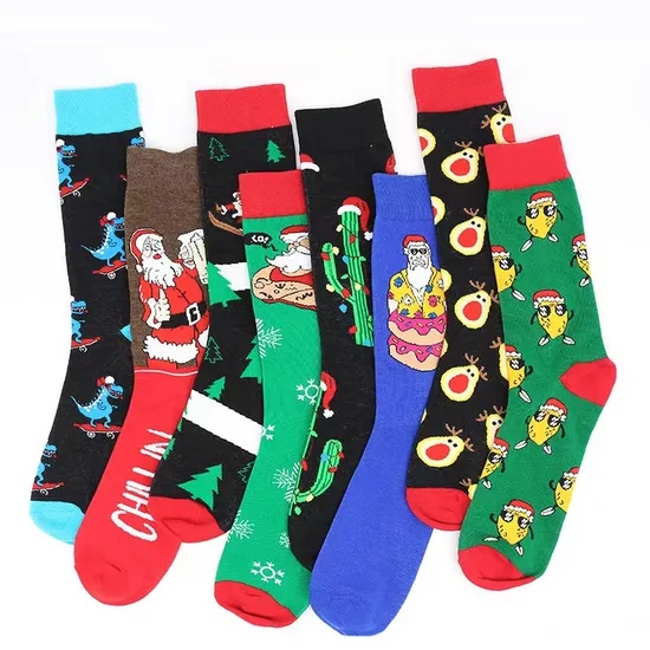 Wholesale Custom Design Cartoon Pattern Men Women Children Cotton Fashion Crew Socks