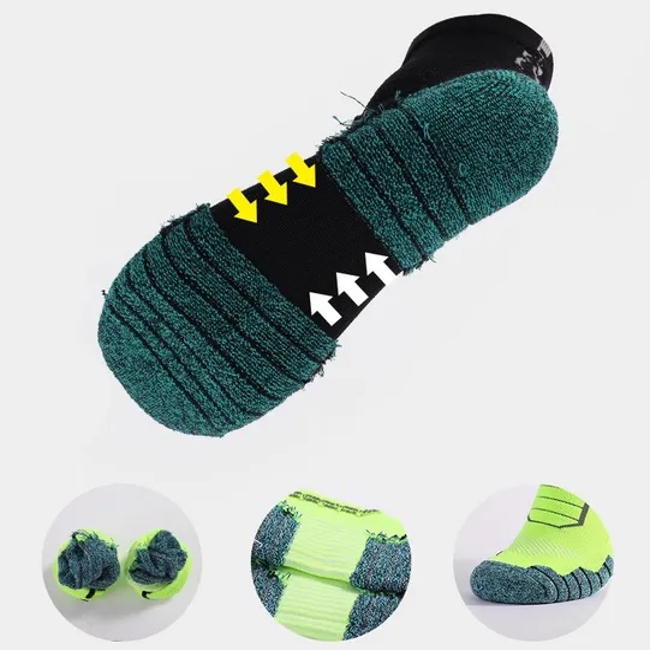 Hot Sale Trendy Breathable Athletic Badminton Professional Tennis Custom Ankle Crew Men Compression Basketball Sport Socks