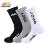 Customize and Wholesale Sports Striped Logo Sock with Various Logos in Many Colors and Sizes