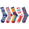 5 Pairs Lot Men Fashion Print Harajuku Cotton Sports Running Crew Socks Women Cool Funny Hiphop Casual Pastel Pack Long Tube Set