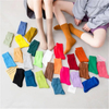 Solid Candy Color 100% Cotton Soft Breathable Women Men Crew Socks