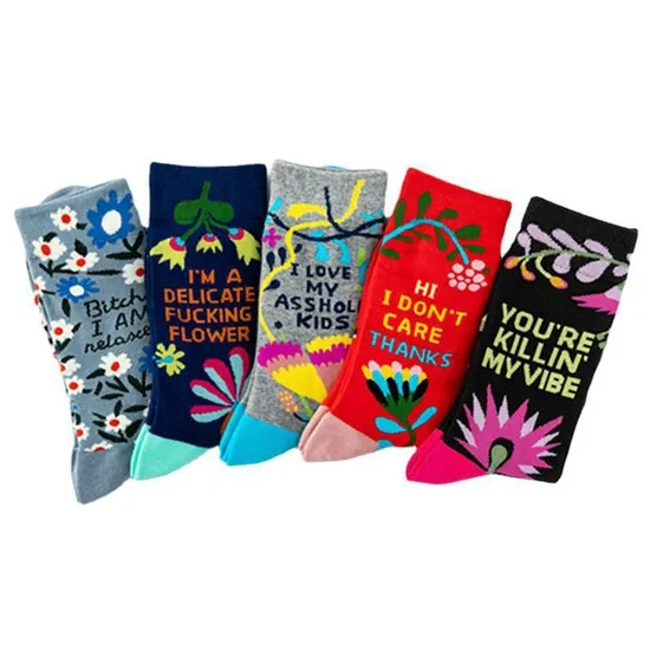 Custom Socks Men Women Unisex Designer Fashion Funny Cotton Happy Crew Dress Tube Socks Manufacturer