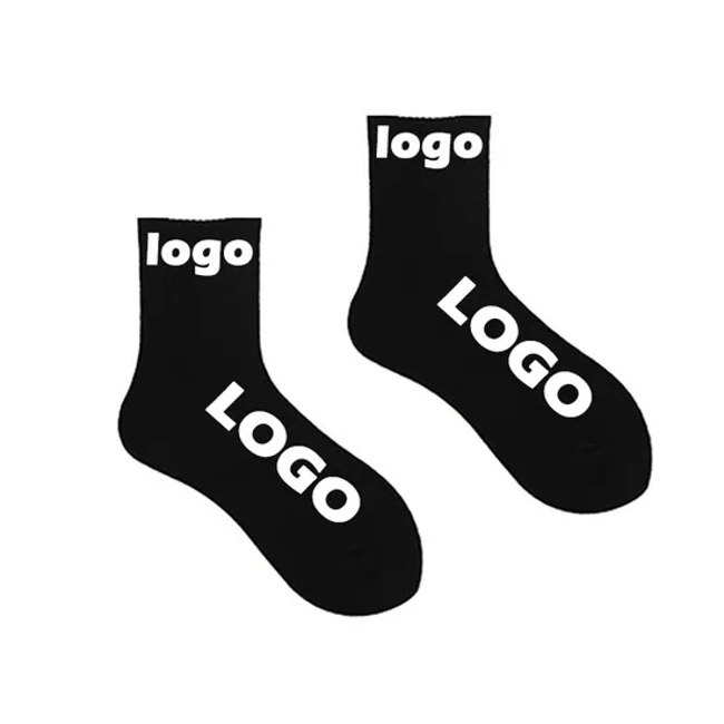 Free Design & Mock up Made Your Own Logo Crew Sock Customise Cotton Socks Custom Design Men Socks