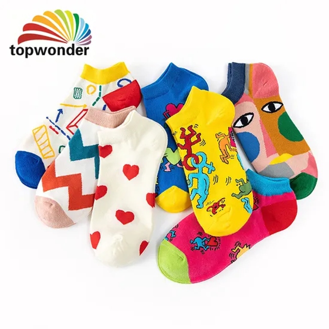 Wholesale and Customize All Designs of Geometric Figure Sock, Boat Sock, Low Cut Sock, Summer Sock in Many Colors, Sizes and Material