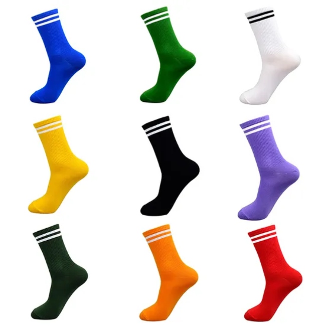 Unisex Spring Summer Comfortable Sports Socks High Quality Customized Colorful Football Socks for Men and Women Crew Socks
