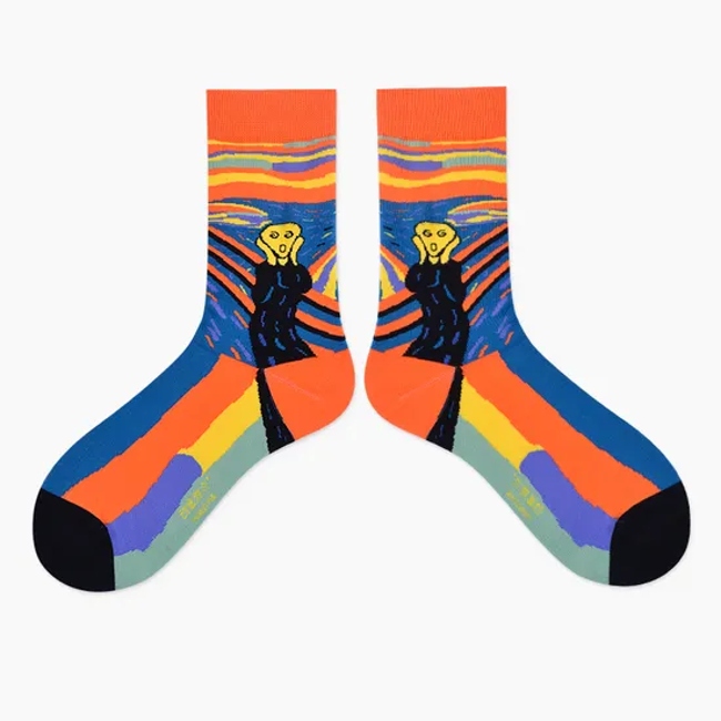 Fashion Low Price Unisex Men Women Polyester Cotton Wholesale Jacquard Crew Socks