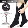 Post Surgical Open Toe Anti Slip Breathable Men Thin Summer Medical Varicose Veins Compression Socks 30-40 Mmhg with Zipper
