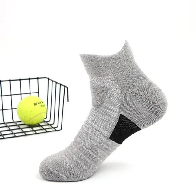 Breathable Athletic Crew Socks with High Elasticity for Men