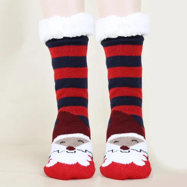 Xianghui Custom Novelty Women Crew Warm Winter Men Christmas Anti Slip Socks
