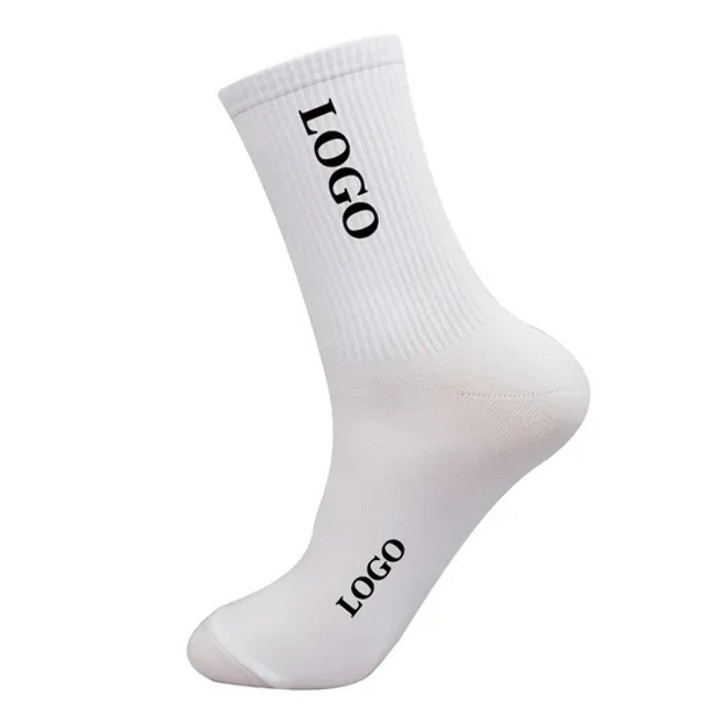 2024 High Quality Custom Men Women Knitted Embroidered Logo Cotton Winter Outdoor Sports Athletic Crew Socks