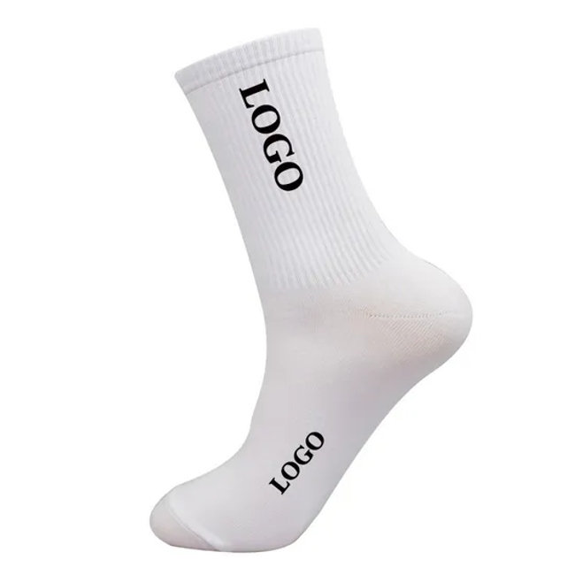2024 High Quality Custom Men Women Knitted Embroidered Logo Cotton Winter Outdoor Sports Athletic Crew Socks