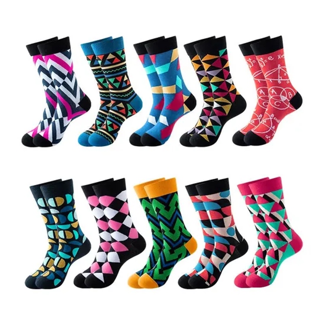 Funny Design Street Style Designer Wholesale Men Crew Cotton Happy Crazy Socks