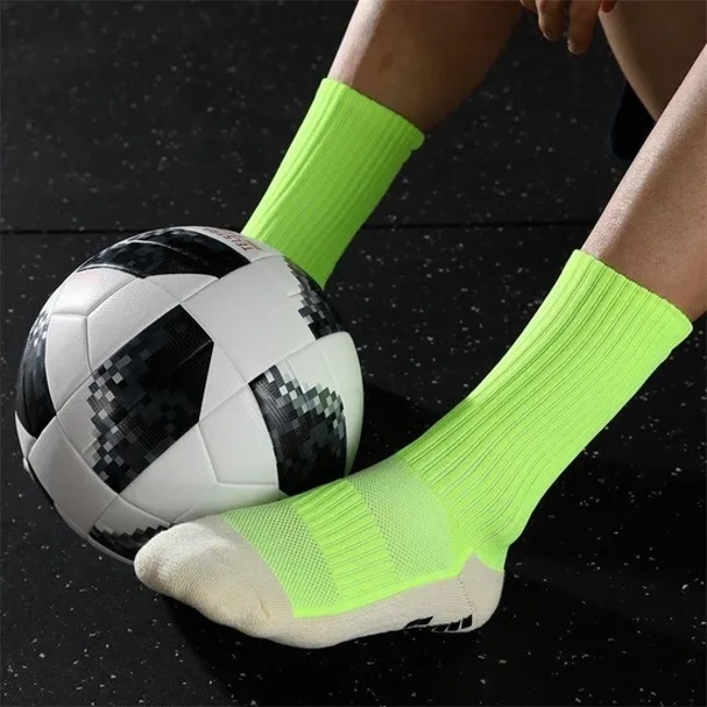 Athletic Sock Non-Slip Sport Socks for Men Women Non-Skid Long Compression Crew Colorful Socks with Grips