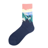Customized Fashion Men′s Good Quality Cotton Painting Jacuqrad Formal Crew Socks