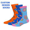 Wholesale Custom Designer Socks High Quality Bamboo Cotton Logo Sock Custom Colorful Happy Crew Men Socks