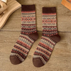 Autumn and Winter Men′s Combed Cotton Vintage Color Crew Socks