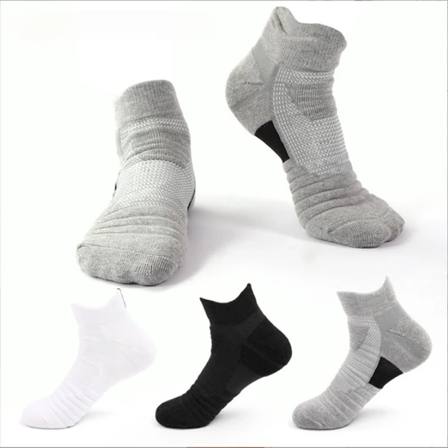 Breathable Athletic Crew Socks with High Elasticity for Men