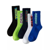 Socks Blue Crew Fashion Black Letter Solid Color Socks Sports for Men