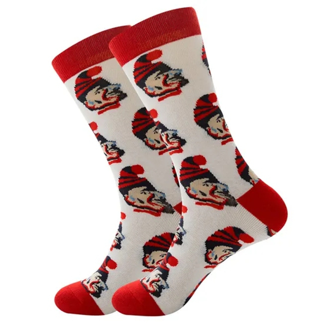 Wholesale Full Logo Designer Socken Chaussette Custom Unisex Cool Colorful Crew Cotton Dress Socks Men